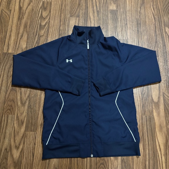 Under Armour * Woman’s Pregame FullZip Track Jacket W Pockets * Loose Fit Small - Picture 1 of 8